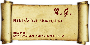 Miklósi Georgina névjegykártya