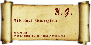 Miklósi Georgina névjegykártya