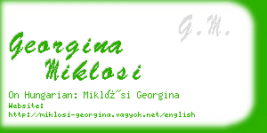 georgina miklosi business card